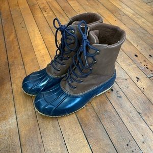 Duck boots, London Fog winter boots, fall, winter, lace-up
